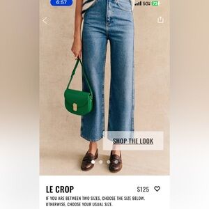 Sézane LeCrop Size 38